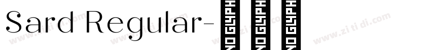 Sard Regular字体转换